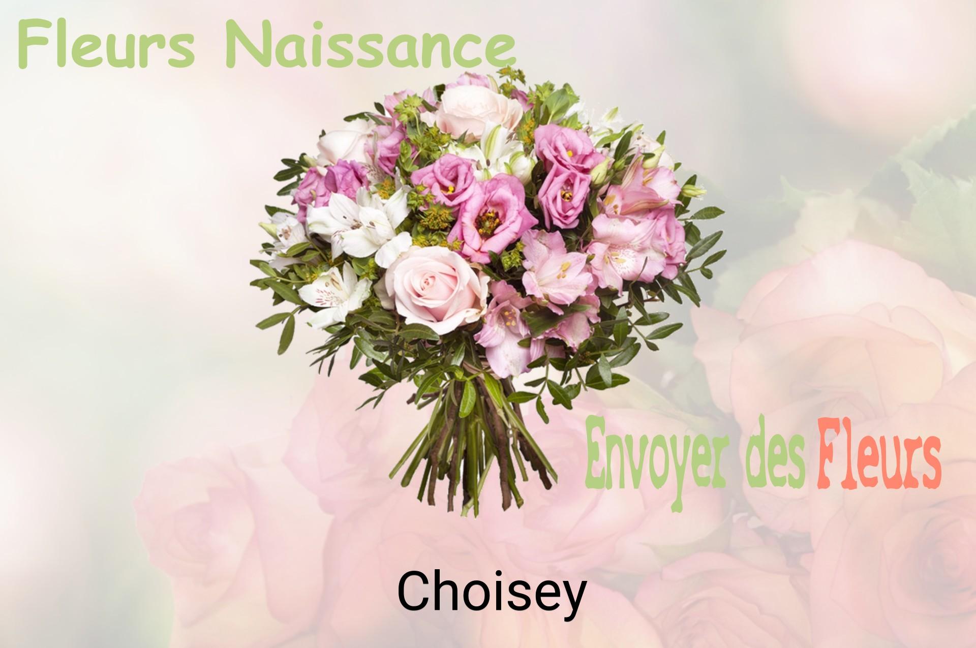 Bouquet de fleurs de naissance livré à Choisey